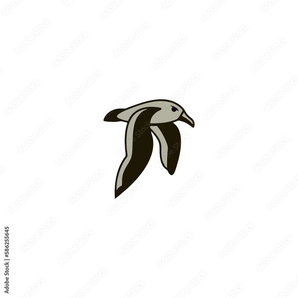 Seagull in flight. Vector drawing Seagull in flight. Vector drawing