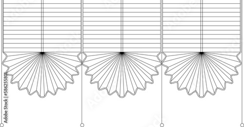 Vector sketch illustration of window blinds