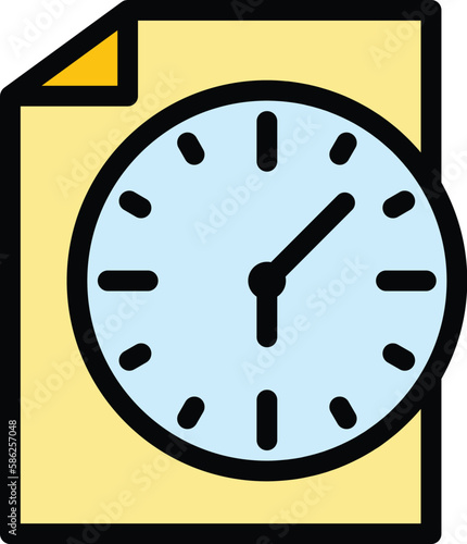 Papers jet lag icon. Outline Papers jet lag vector icon for web design isolated on white background color flat