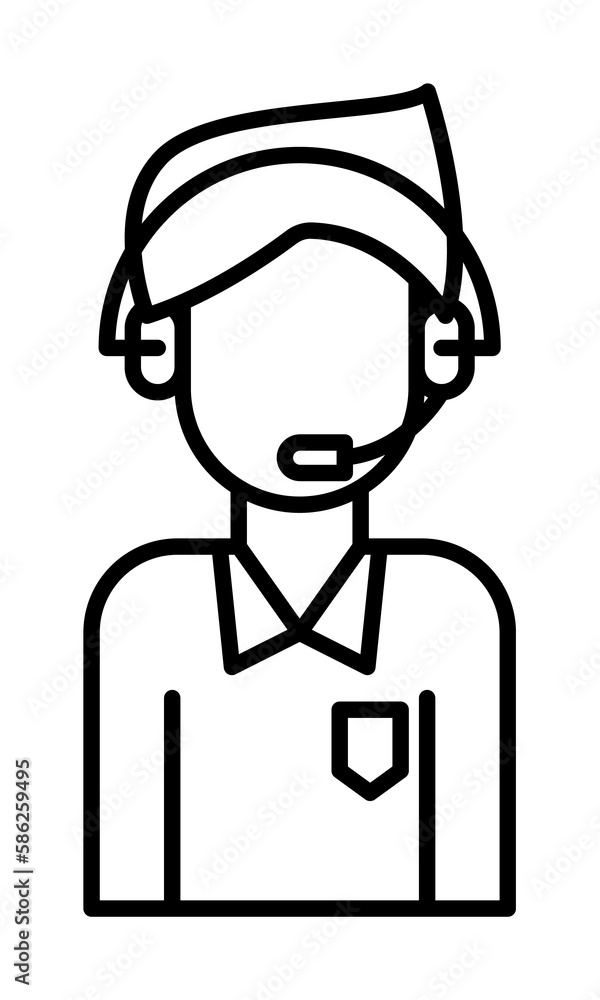 Corporate and business, headphones icon Corporate and business, headphones icon