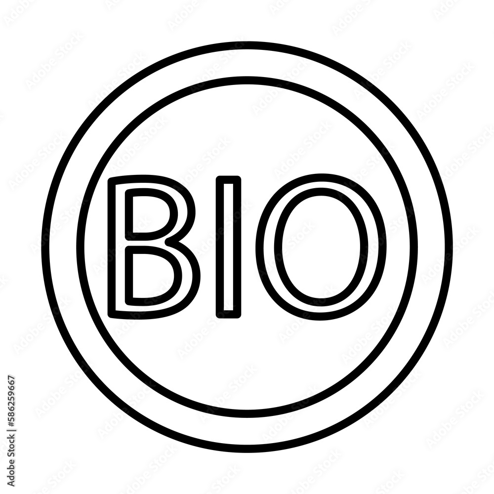 BIO outline icon. Element of ecology icon for mobile concept and web apps. Thin line BIO can be used for web and mobile on white bakgorund BIO outline icon. Element of ecology icon for mobile concept and web apps. Thin line BIO can be used for web and mobile on white bakgorund