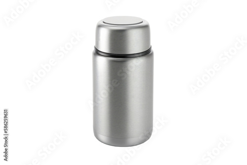 Thermos on Isolated Tansparent Background, png. Generative AI