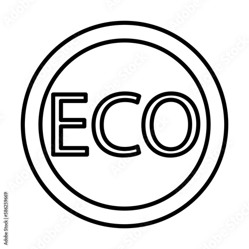 ECO outline icon. Element of ecology icon for mobile concept and web apps. Thin line ECO can be used for web and mobile on white bakgorund
