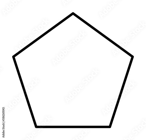 Geometric shapes, pentagon icon. Simple line, outline 3d figures icons for ui and ux, website or mobile application