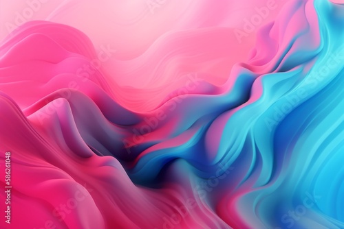 background line wavy art color illustration pink concept gradient purple design. Generative AI.