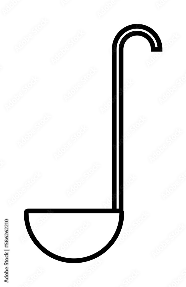 ladle simple line icon ladle simple line icon