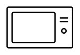 microwave simple line icon