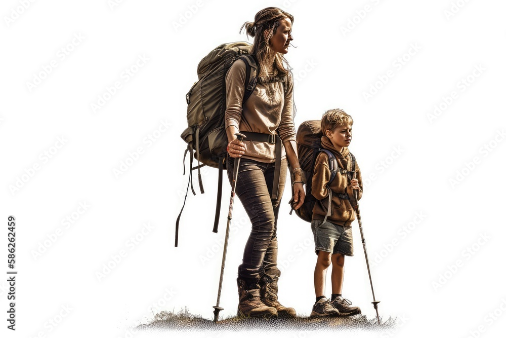 Obraz premium person with a backpack