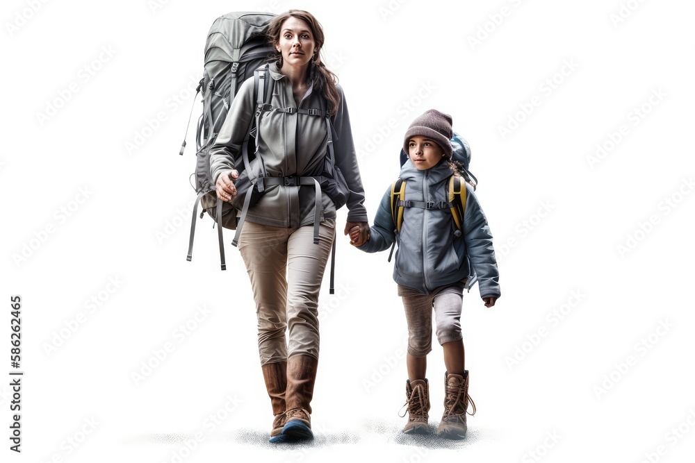 Fototapeta premium woman with a backpack