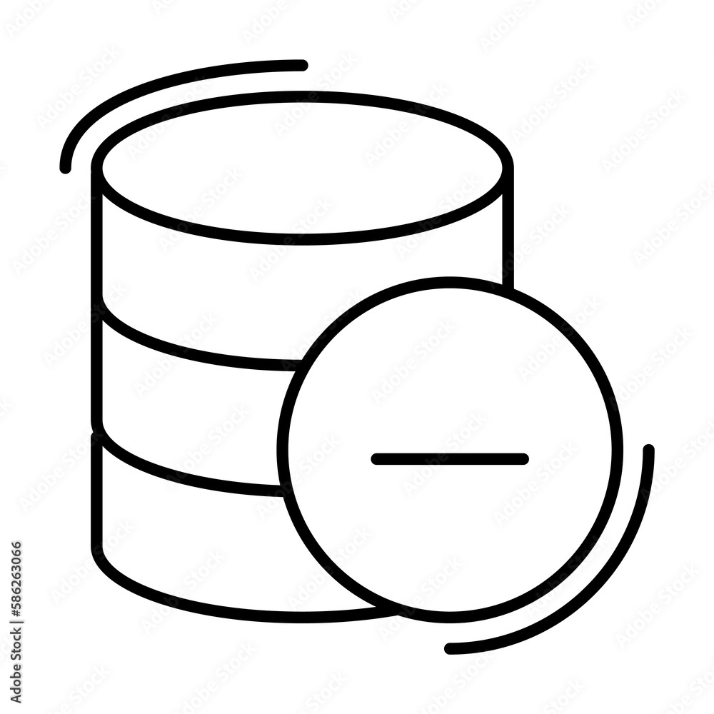 Database, lost, networking icon. Simple line, outline elements of storage and cloud icons for ui and ux, website or mobile application Database, lost, networking icon. Simple line, outline elements of storage and cloud icons for ui and ux, website or mobile application