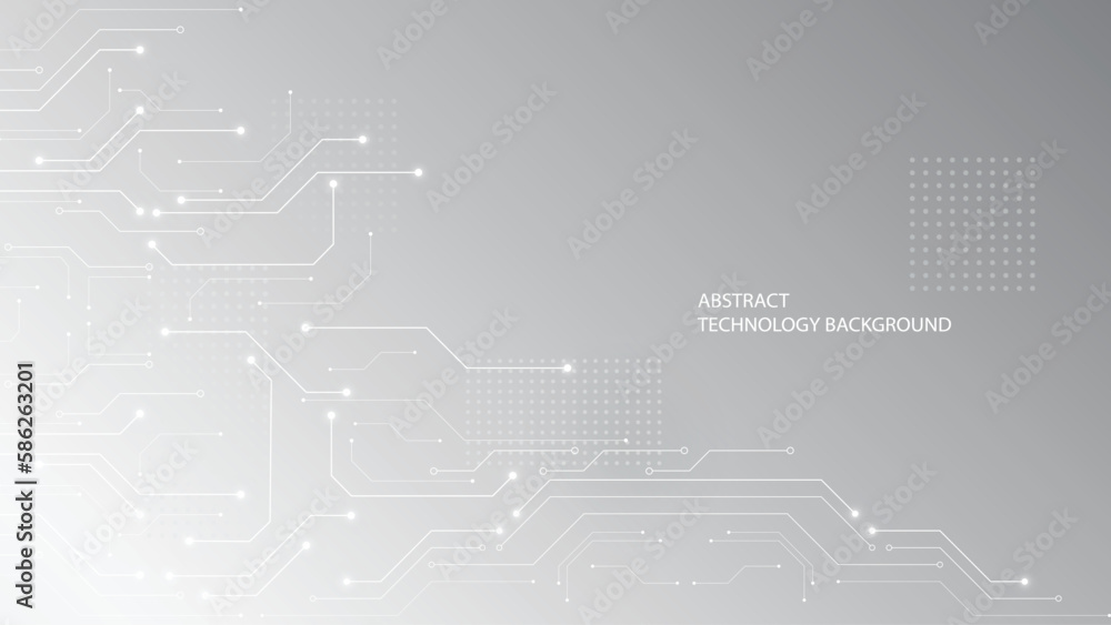 Grey white Abstract technology background, Hi tech digital connect, communication, High technology concept Grey white Abstract technology background, Hi tech digital connect, communication, High technology concept