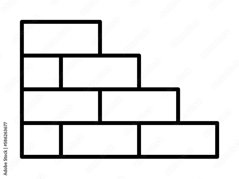 brick. Element of construction icon for mobile concept and web apps. Thin line brick can be used for web and mobile on white bakgorund brick. Element of construction icon for mobile concept and web apps. Thin line brick can be used for web and mobile on white bakgorund
