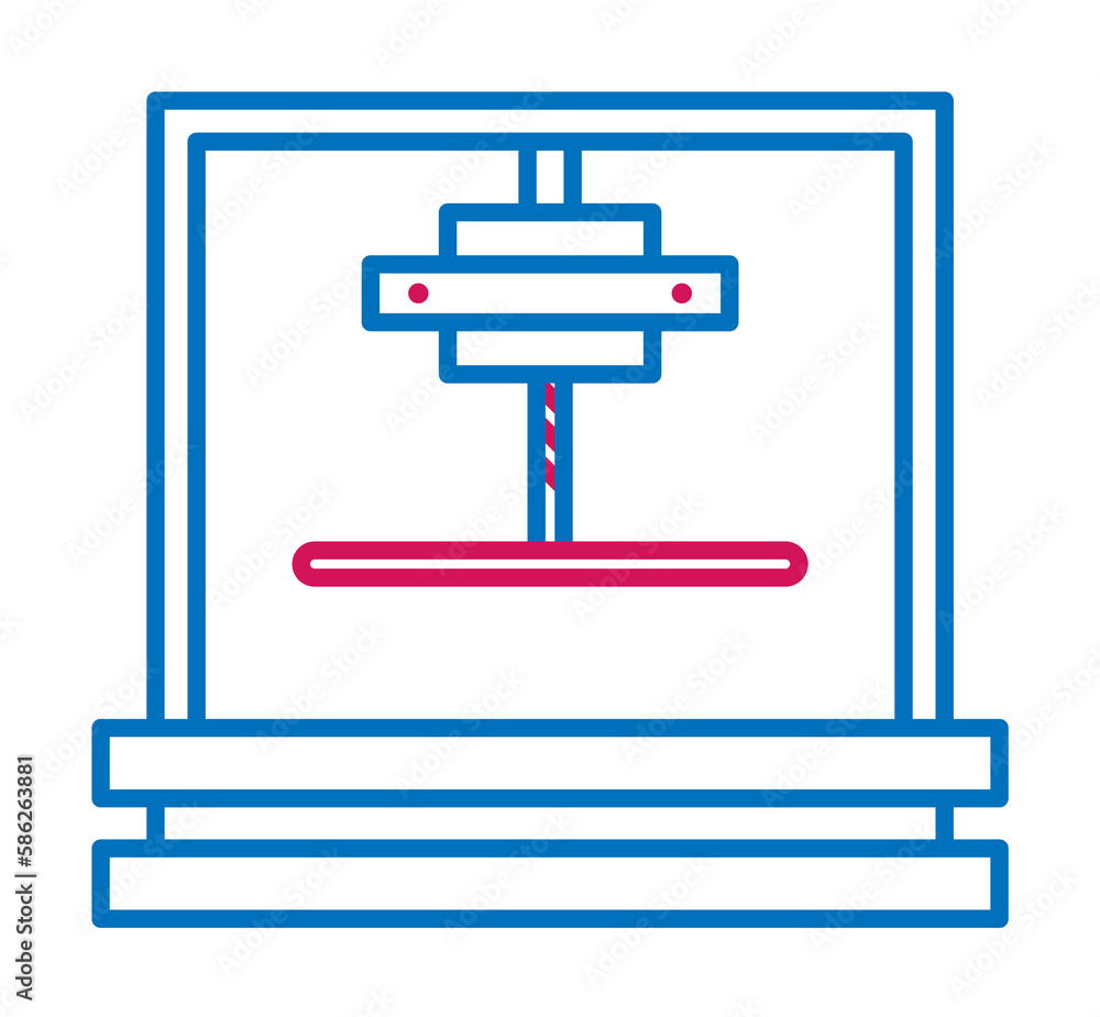 Obraz premium 3D printing, 3d printer icon. Element of 3d printing icon. Thin line icon for website design and development, app development. Premium icon