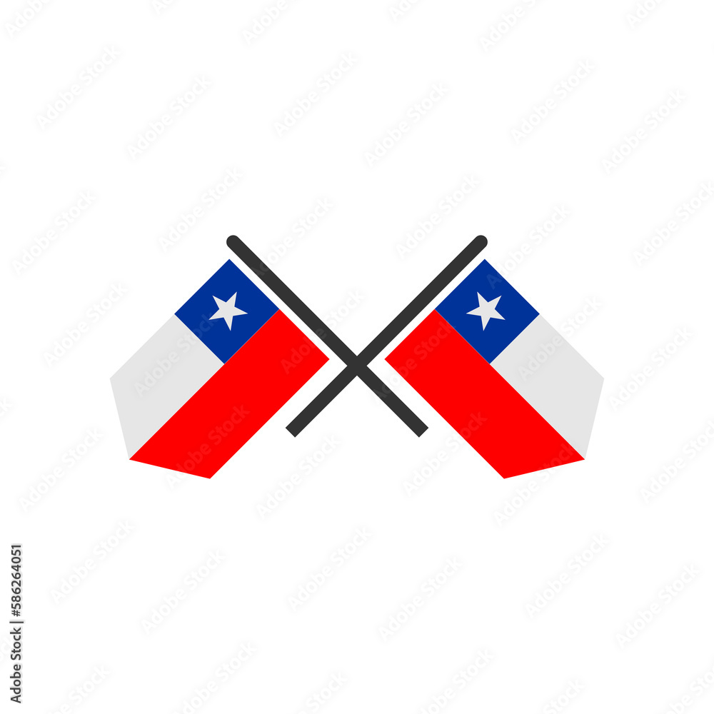 Chile flags icon set, Chile independence day icon set vector sign symbol Chile flags icon set, Chile independence day icon set vector sign symbol