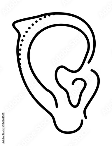 Ear plastic surgery icon. Element of anti aging outline icon for mobile concept and web apps. Thin line Ear plastic surgery icon can be used for web and mobile