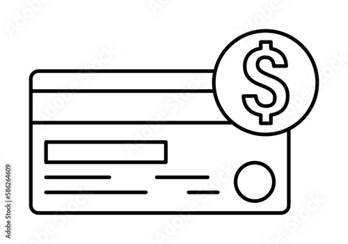 Bank, card, dollar icon. Element of cash machine