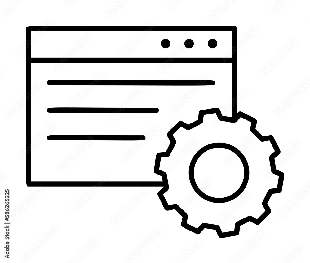 browser setup icon. Element of automation icon for mobile concept and web apps. Thin line browser setup icon can be used for web and mobile. Premium icon browser setup icon. Element of automation icon for mobile concept and web apps. Thin line browser setup icon can be used for web and mobile. Premium icon