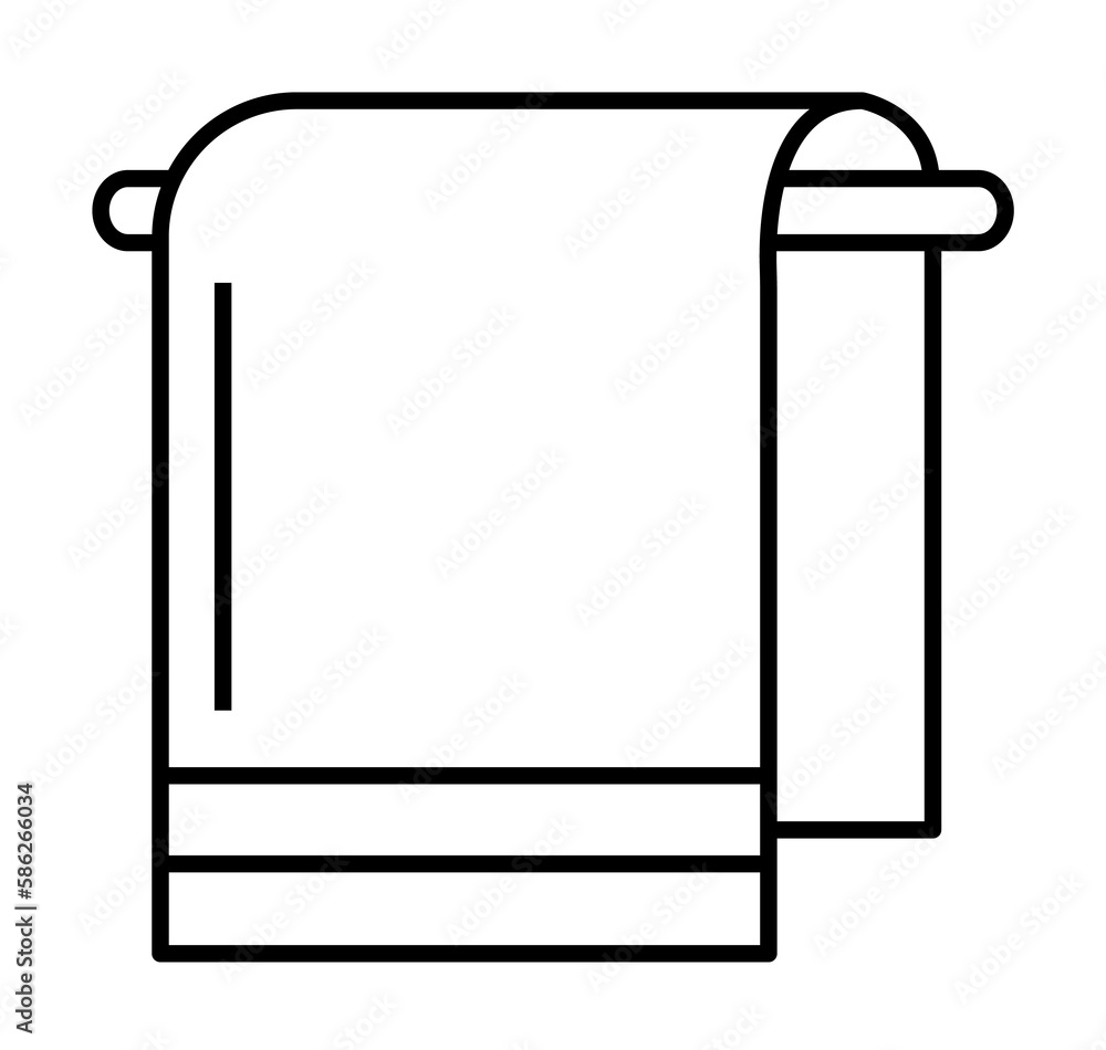 Towel, cloth icon. Simple line, outline bathroom icons for ui and ux, website or mobile application Towel, cloth icon. Simple line, outline bathroom icons for ui and ux, website or mobile application