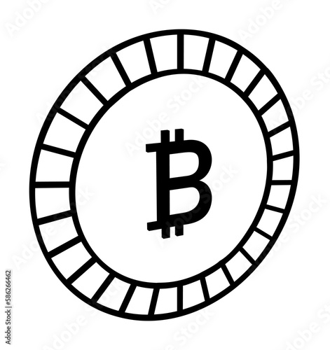 bitcoin, coin, crypto icon. Element of crypto currency icon for mobile concept and web apps. Outline bitcoin, coin, crypto icon can be used for web and mobile