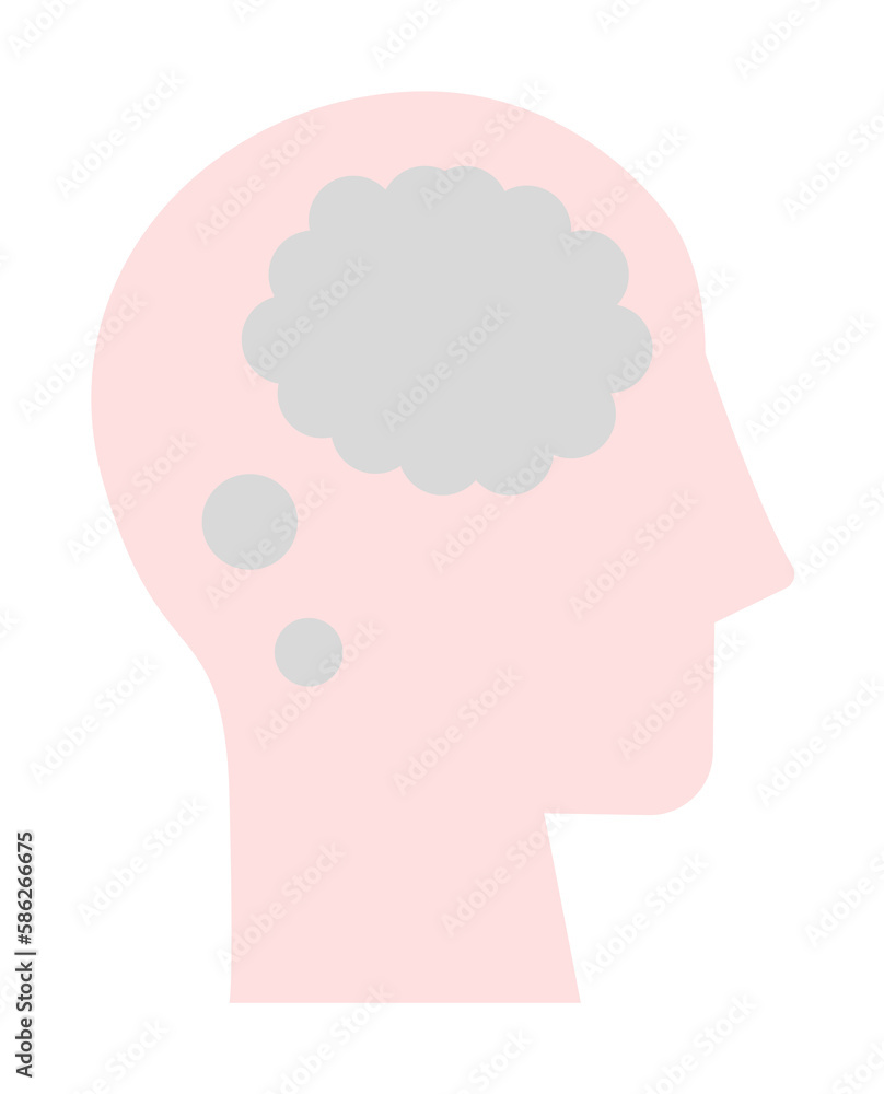 head thinks icon. Simple color elements of brain process icons for ui and ux, website or mobile application head thinks icon. Simple color elements of brain process icons for ui and ux, website or mobile application