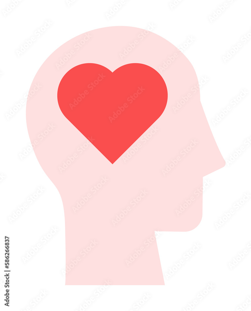 head heart icon. Simple color elements of brain process icons for ui and ux, website or mobile application head heart icon. Simple color elements of brain process icons for ui and ux, website or mobile application