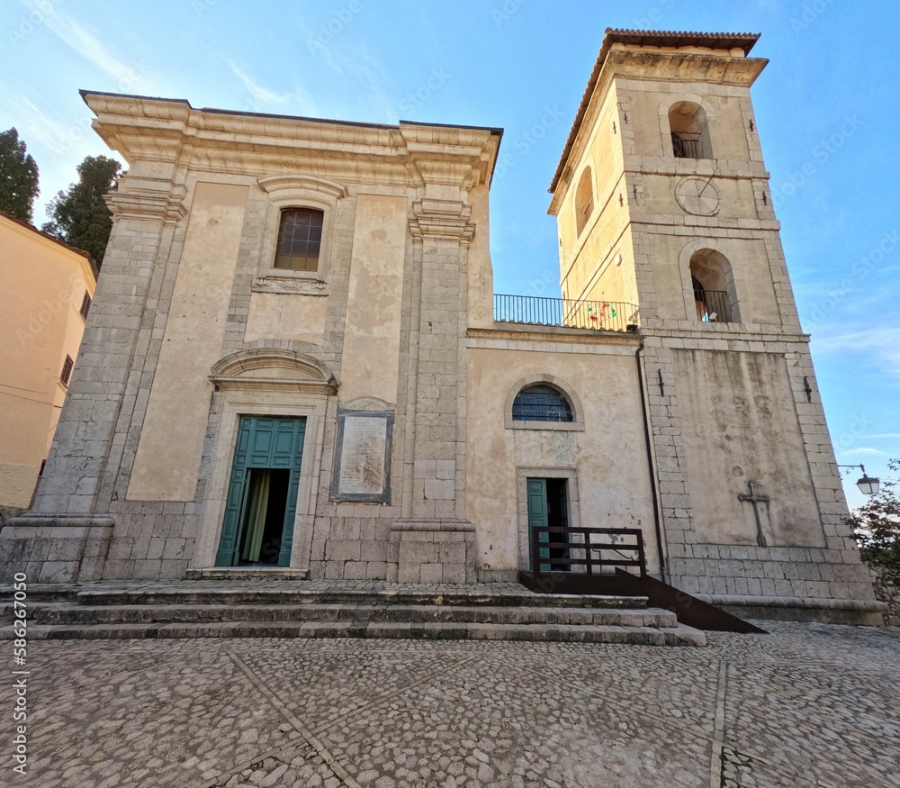 A church of Fumone, a historic town in the state of Lazio in Italy.