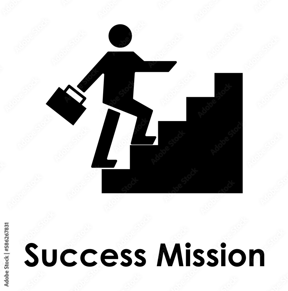 stairs, businessman, success mission icon. Element of business icon for mobile concept and web apps. Detailed stairs, businessman, success mission icon can be used for web