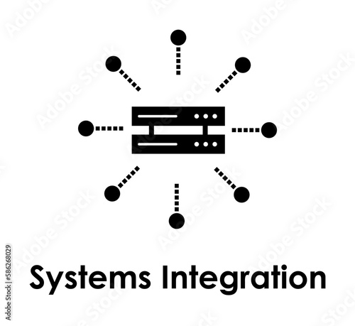 server, system integration icon. Element of business icon for mobile concept and web apps. Detailed server, system integration icon can be used for web and mobile