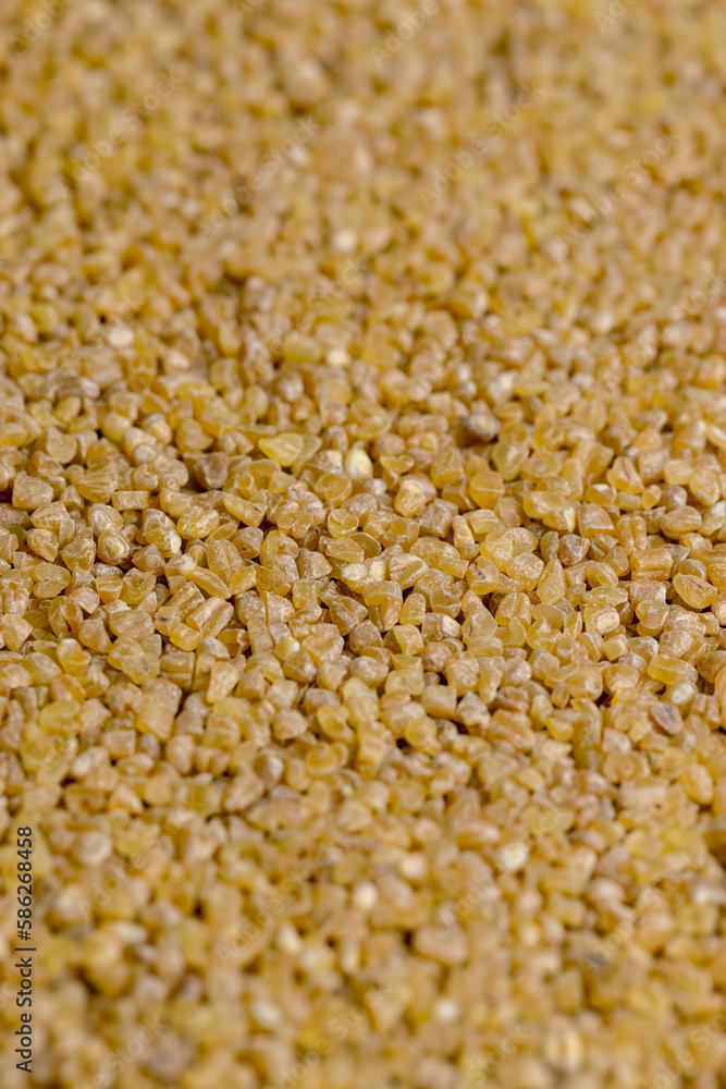 Fresh wheat porridge but cooked scattered on the table Fresh wheat porridge but cooked scattered on the table