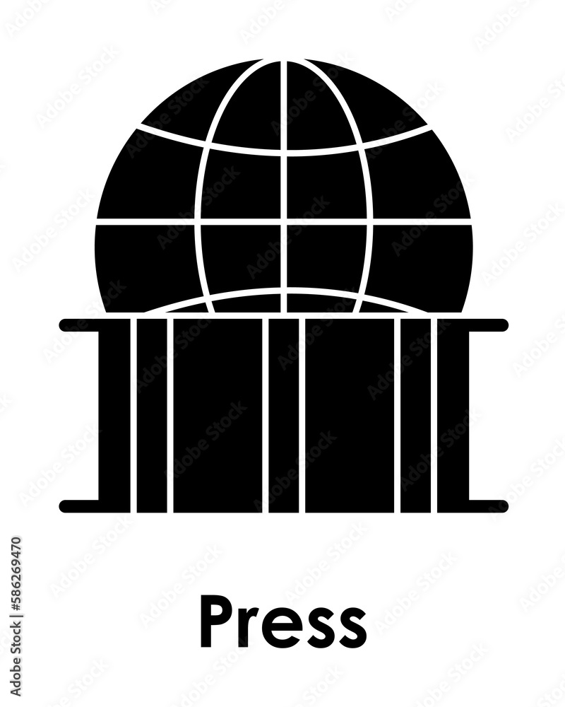 stand, world, press, global icon. One of business icons for websites, web design, mobile app stand, world, press, global icon. One of business icons for websites, web design, mobile app