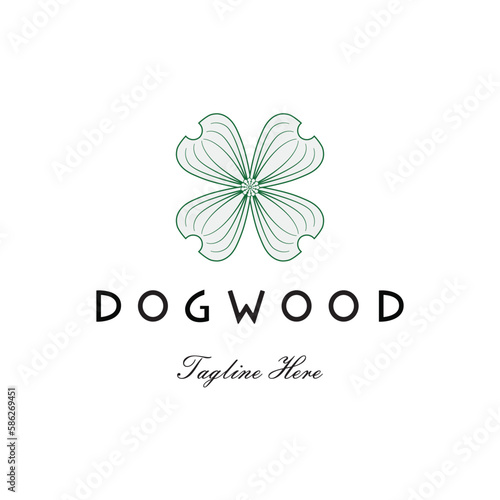 dogwood logo icon design vector flat isolated illustration