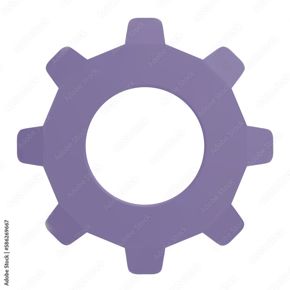 3D purple Gear icon. Transmission cogwheels and gears are isolated on white background. Purple Machine gear, setting symbol, Repair, and optimize workflow concept. 3d illustration. 3D purple Gear icon. Transmission cogwheels and gears are isolated on white background. Purple Machine gear, setting symbol, Repair, and optimize workflow concept. 3d illustration.