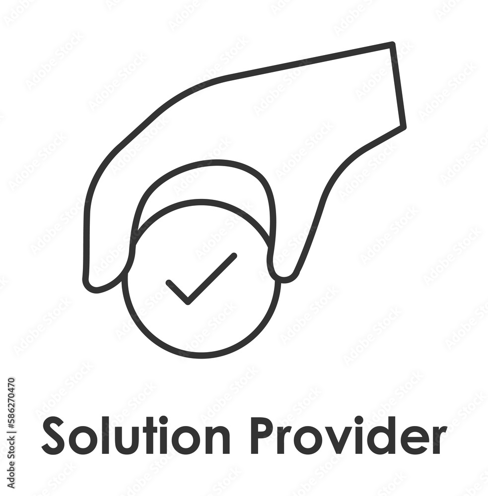hand, check, solution provider icon