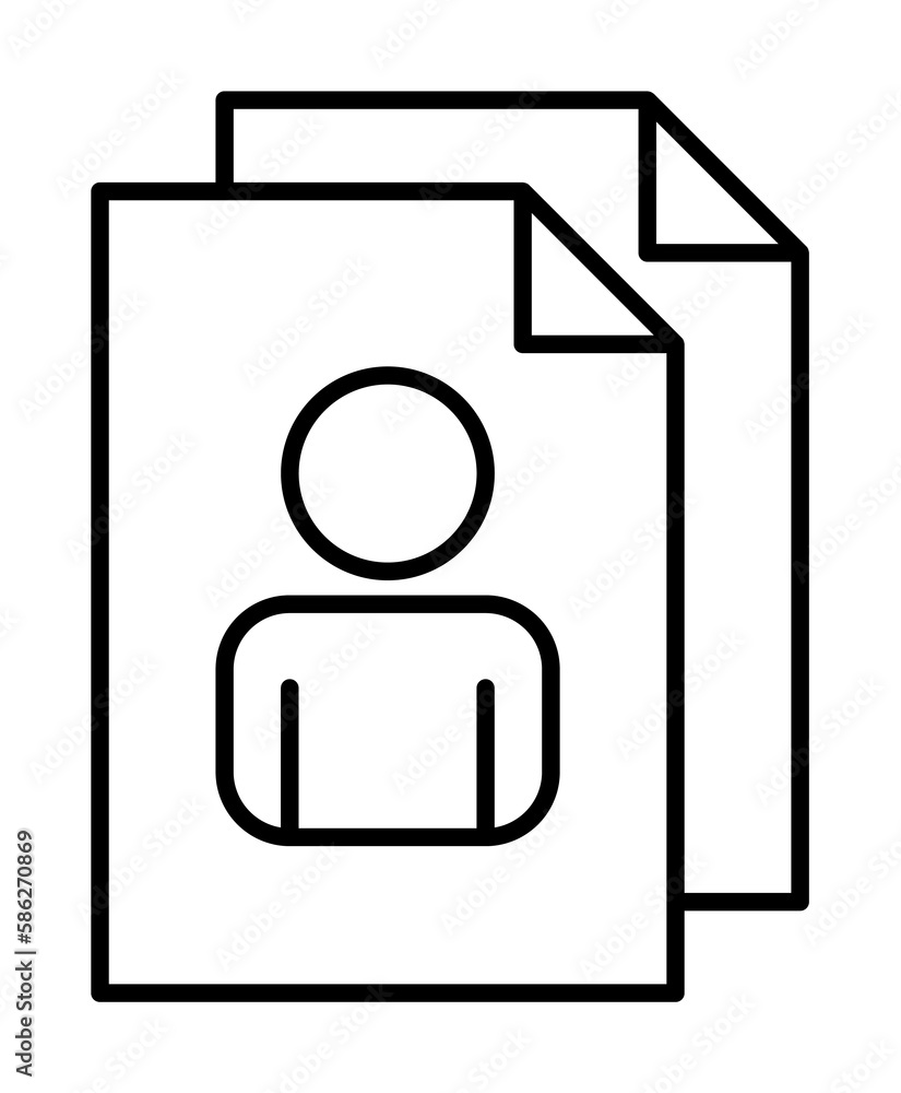 resume of the employee line icon. Element of business organisation icon for mobile concept and web apps. Thin line resume of the employee icon can be used for web and mobile resume of the employee line icon. Element of business organisation icon for mobile concept and web apps. Thin line resume of the employee icon can be used for web and mobile