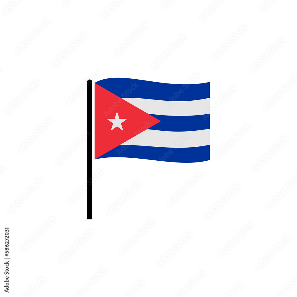 Cuba flags icon set, Cuba independence day icon set vector sign symbol Cuba flags icon set, Cuba independence day icon set vector sign symbol