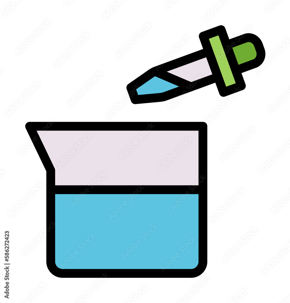 Flask, pipette icon. Simple color with outline elements of stinks icons for ui and ux, website or mobile application Flask, pipette icon. Simple color with outline elements of stinks icons for ui and ux, website or mobile application
