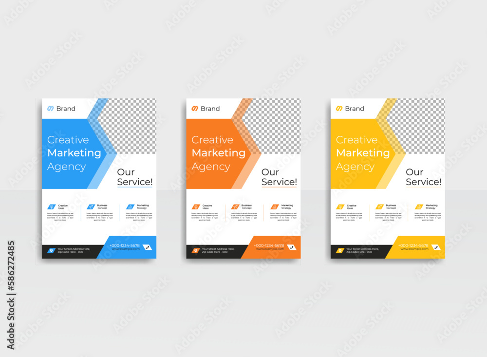 creative marketing agency flyer or poster design template creative marketing agency flyer or poster design template