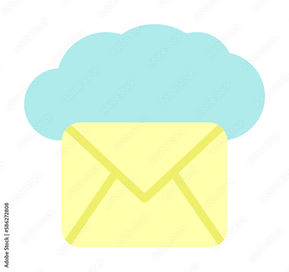 Cloud, mail icon. Simple color elements of internet storage icons for ui and ux, website or mobile application Cloud, mail icon. Simple color elements of internet storage icons for ui and ux, website or mobile application
