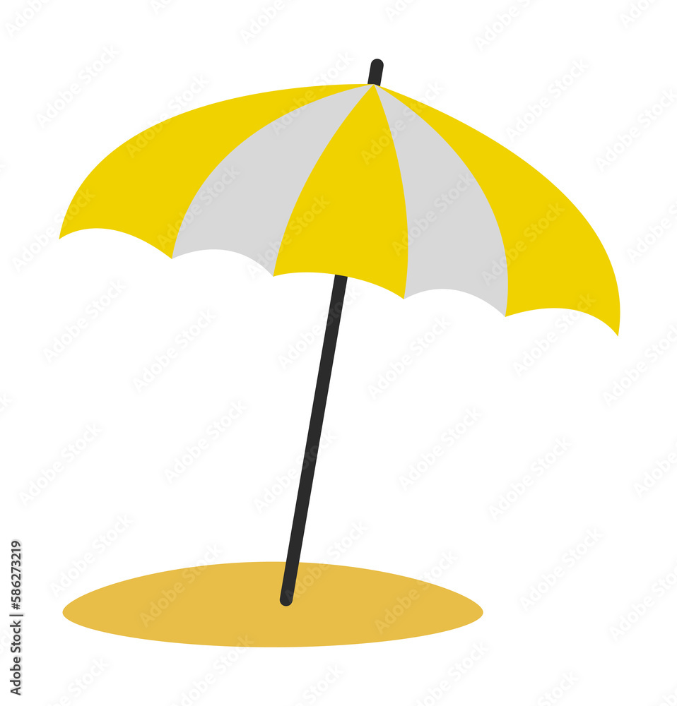 Beach umbrella flat icon. Element of beach holidays colored icon for mobile concept and web apps. Detailed Beach umbrella flat icon can be used for web and mobile. Premium icon