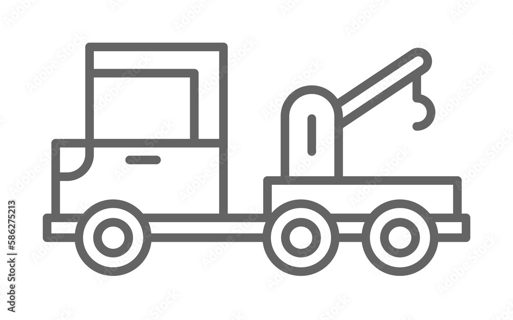 Emergencies, crane truck icon. Element of emergencies icon. Thin line icon for website design and development, app development