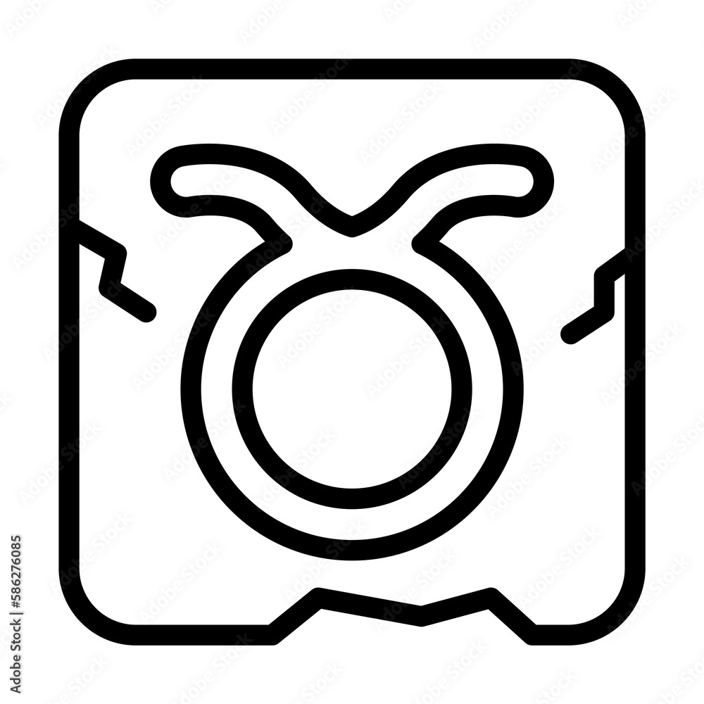 Zodiac Taurus icon. Simple line, outline elements of esoteric icons for ui and ux, website or mobile application Zodiac Taurus icon. Simple line, outline elements of esoteric icons for ui and ux, website or mobile application