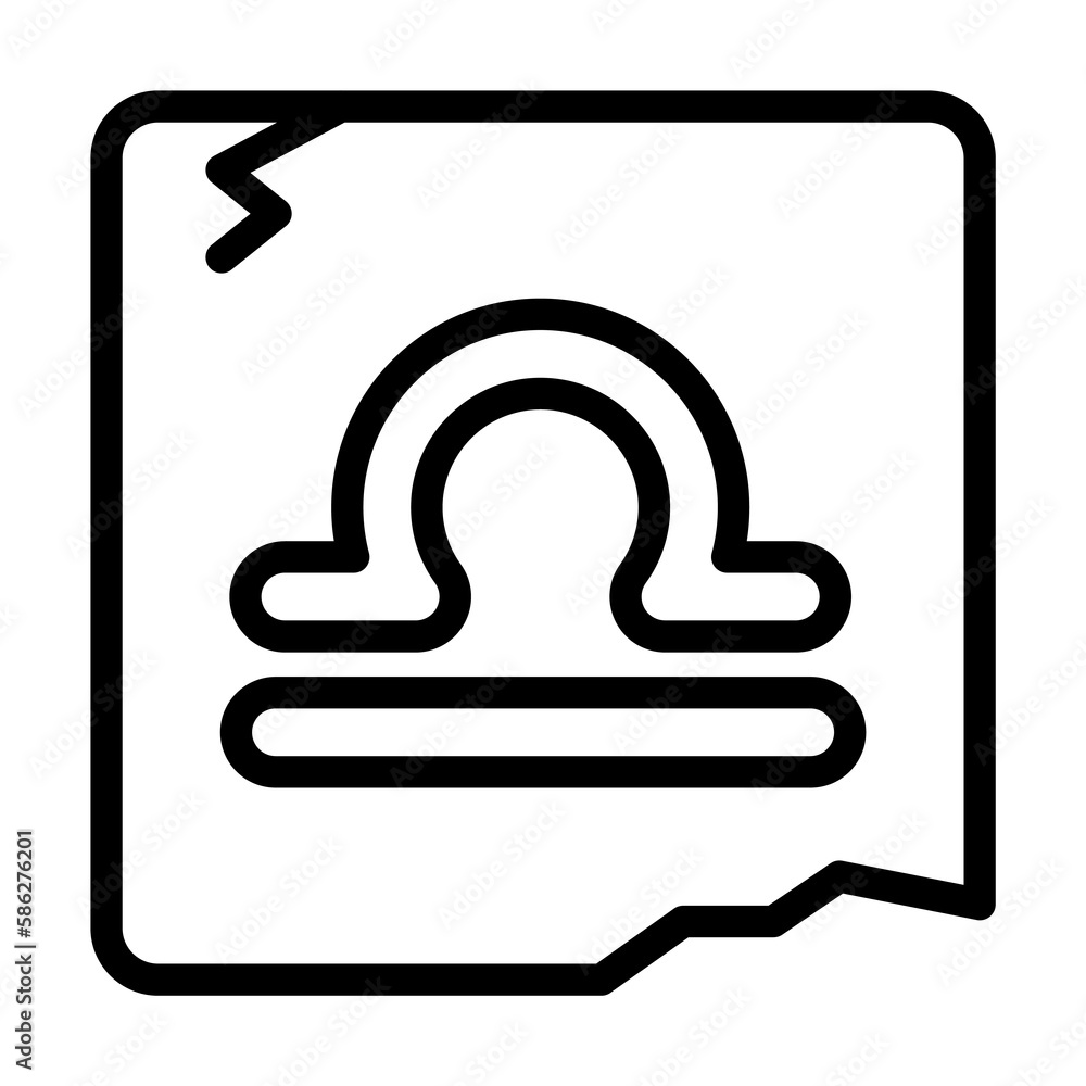 Zodiac Libra icon. Simple line, outline elements of esoteric icons for ui and ux, website or mobile application Zodiac Libra icon. Simple line, outline elements of esoteric icons for ui and ux, website or mobile application