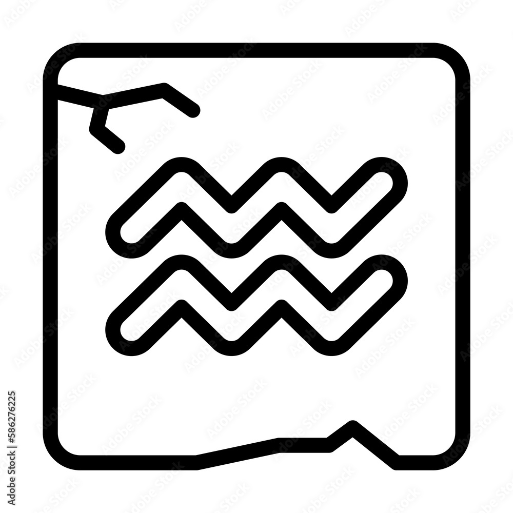 Zodiac Aquarius icon. Simple line, outline elements of esoteric icons for ui and ux, website or mobile application Zodiac Aquarius icon. Simple line, outline elements of esoteric icons for ui and ux, website or mobile application