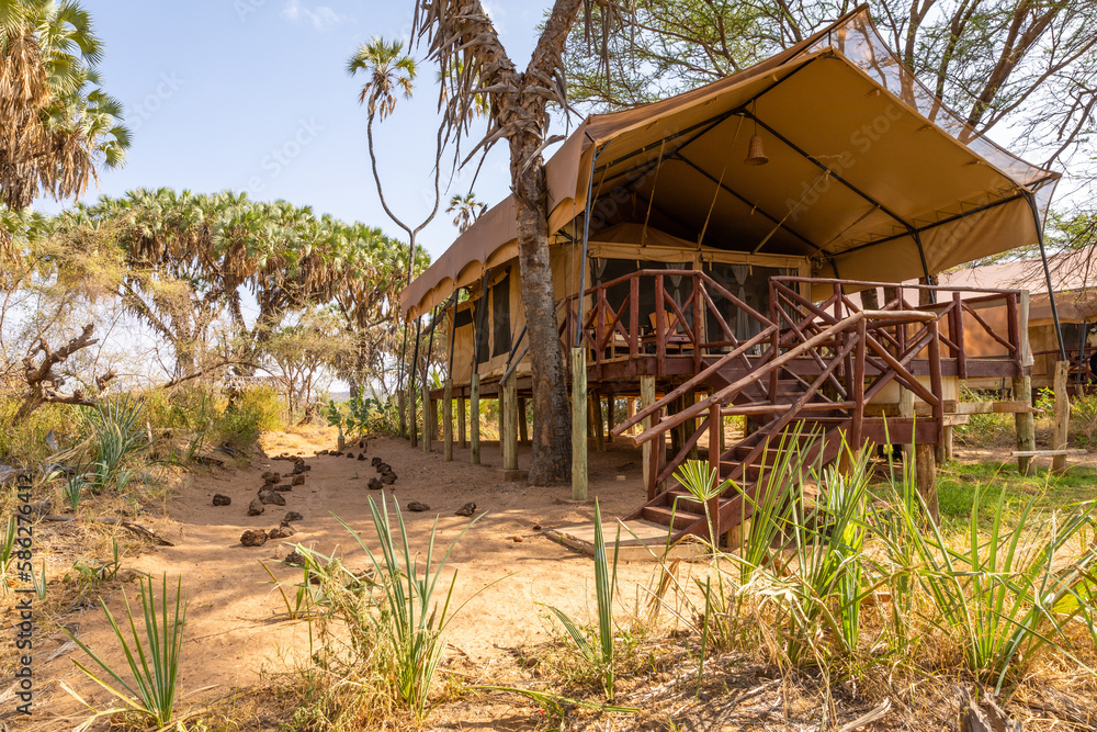 A luxury lodge in Samburu National Reserve, Kenya. A luxury lodge in Samburu National Reserve, Kenya.
