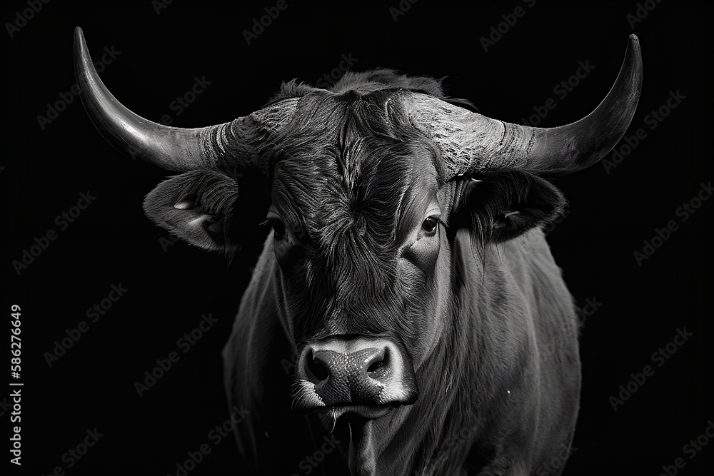 black and white bull black and white bull