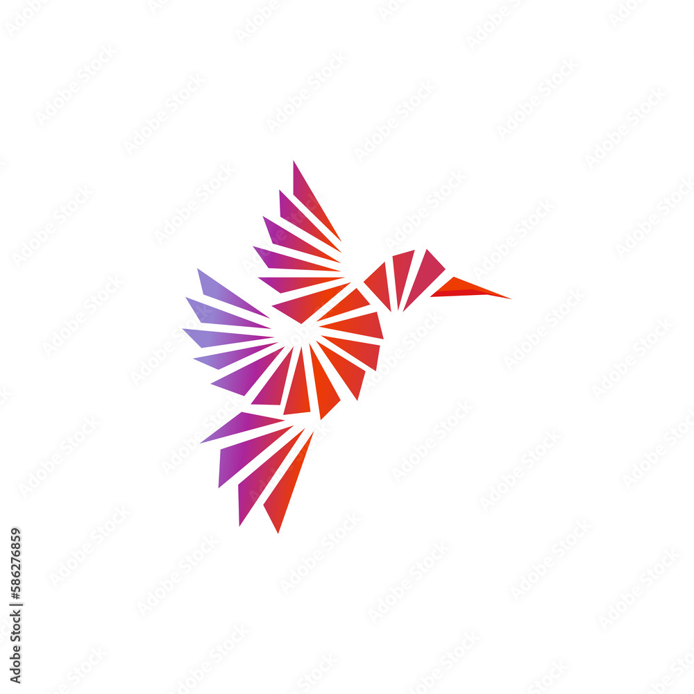 bird logo icon design template	