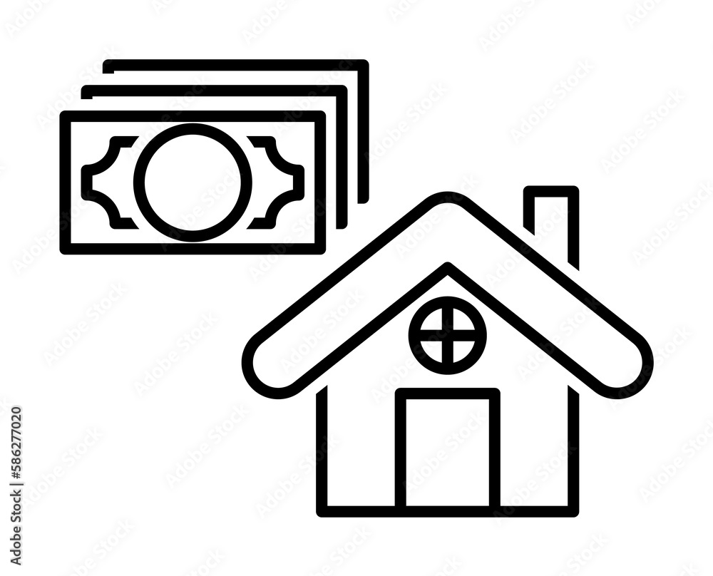 Financial mortgage icon. Element of economy Financial mortgage icon. Element of economy
