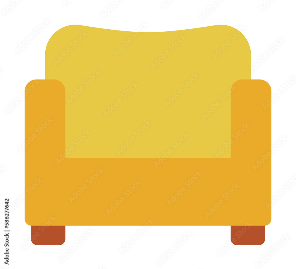 armchair flat icon. Element of furniture colored icon for mobile concept and web apps. Detailed armchair flat icon can be used for web and mobile. Premium icon armchair flat icon. Element of furniture colored icon for mobile concept and web apps. Detailed armchair flat icon can be used for web and mobile. Premium icon
