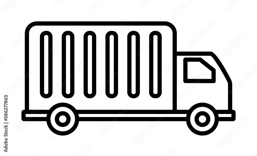 Delivery truck icon. Element of global logistics icon for mobile concept and web apps. Thin line Delivery truck icon can be used for web and mobile