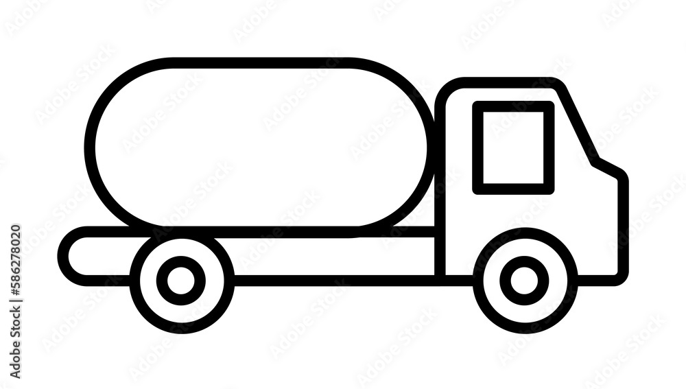 Tank wagon icon. Element of global logistics icon for mobile concept and web apps. Thin line Tank wagon icon can be used for web and mobile